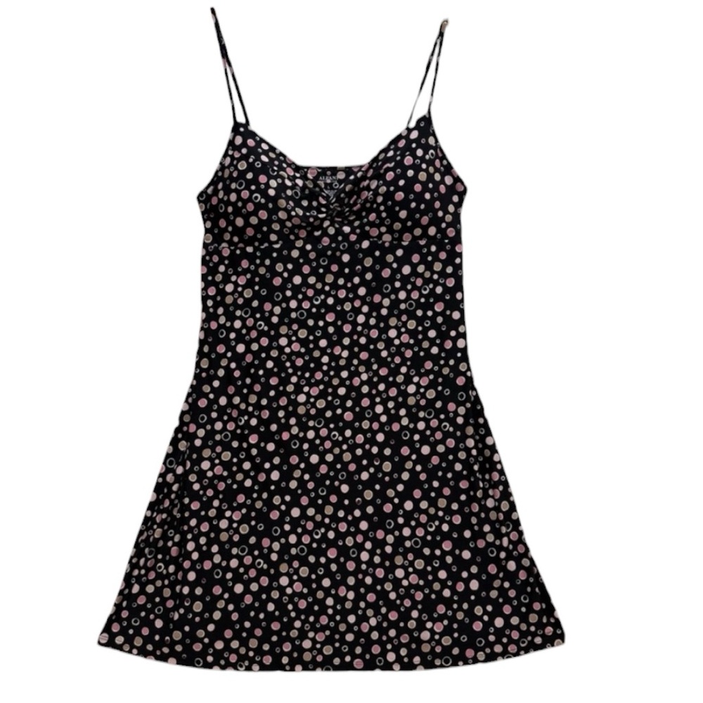ALFANI Babydoll Black w/ Polka Dot Sleepwear Slip Dress Style Size Large - Picture 3 of 6